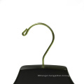 Black luxury wooden hotel coat hanger with anti-slip rubber strip